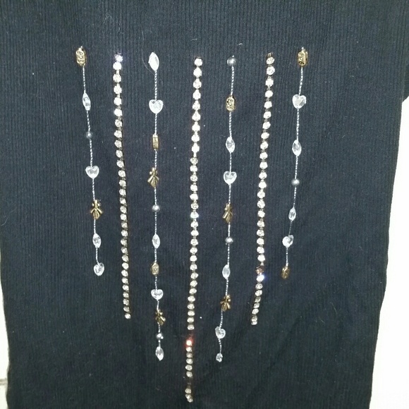 SOLD Guess gem tank top, silver embellishments,S - Picture 4 of 7